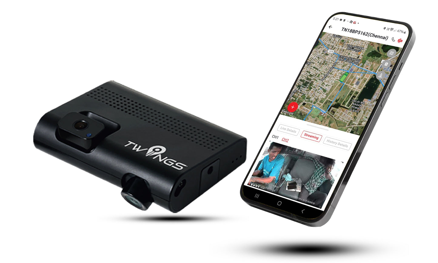 TWINGS - Two Channel  Dash Cam(4G)