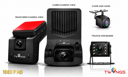 TWINGS - Three Channel AI Dashcam (4G)