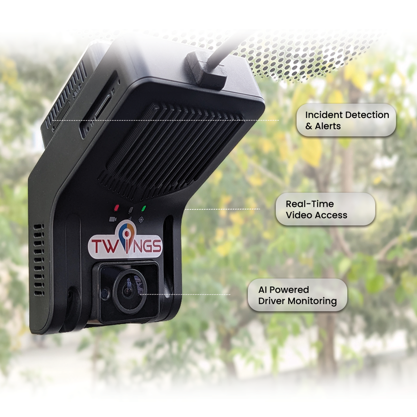 TWINGS - Three Channel AI Dashcam (4G)