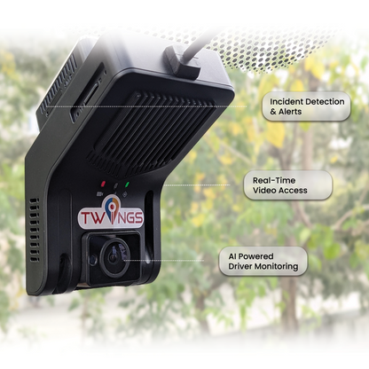 TWINGS - Three Channel AI Dashcam (4G)